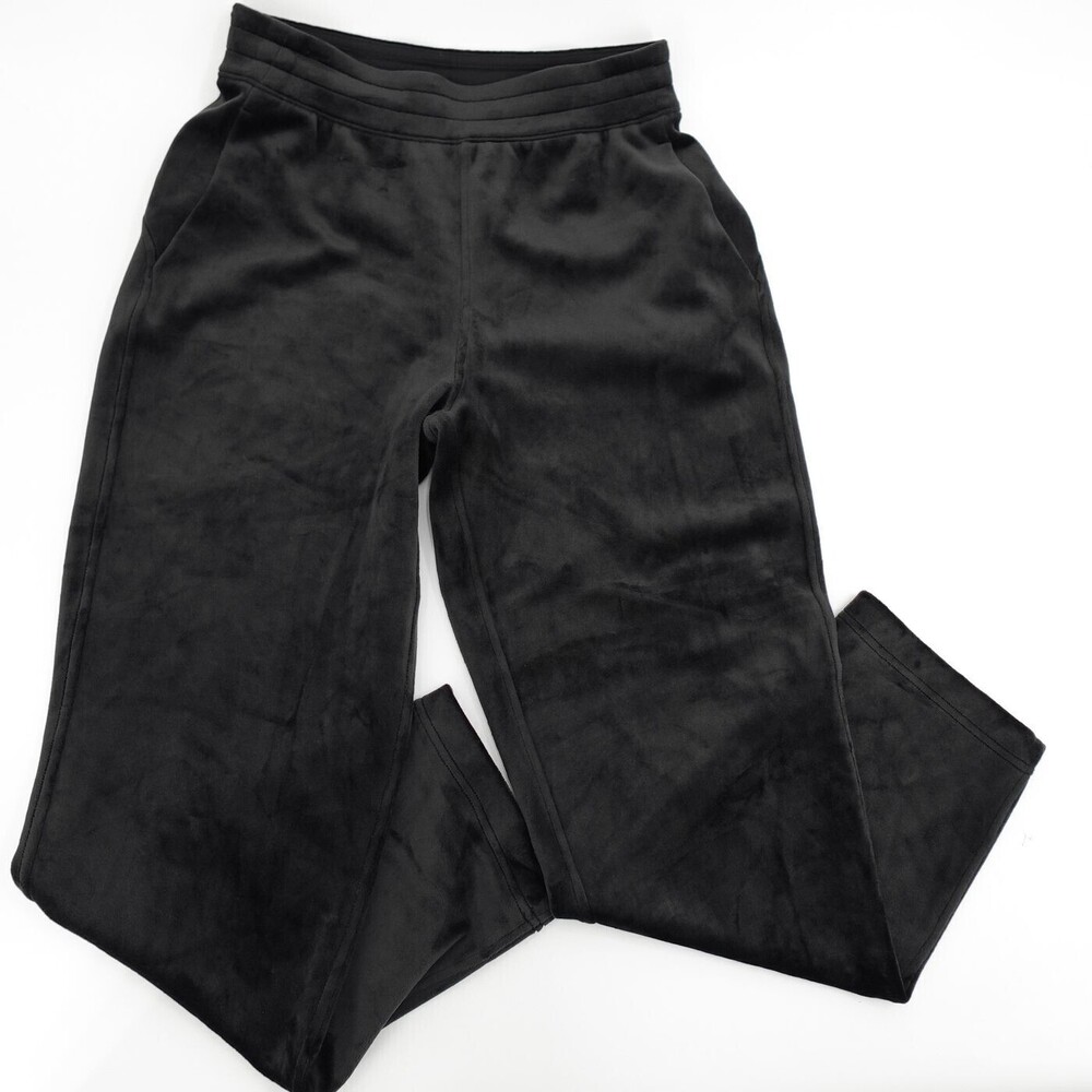 Lululemon Scuba Pants Womens Small Black Velvet Straight Leg Super Soft Casual